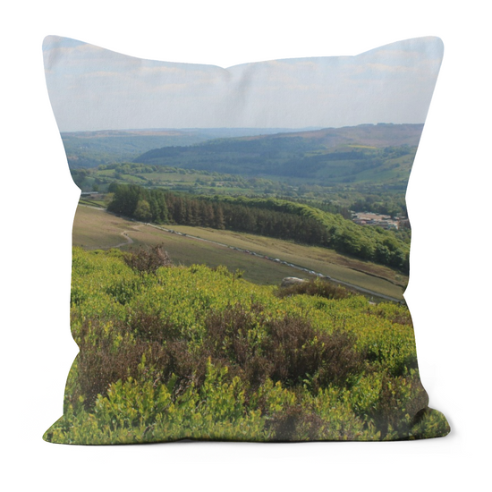 Canvas Art. Luxury Handmade Double Sided Poly Linen Cushions. Bamford Edge. Peak District National Park. England.