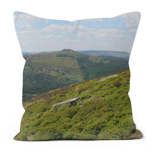 Canvas Art. Luxury Handmade Double Sided  Poly Linen Cushions. Bamford Edge. Peak District National Park. England.