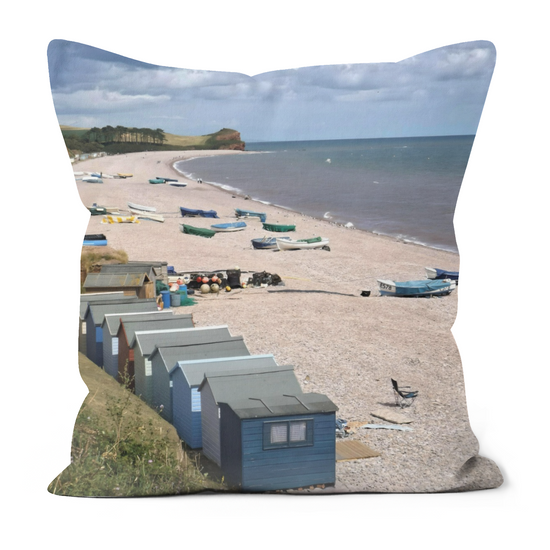 Canvas Art. Luxury Handmade Double Sided Poly Linen Cushions. Budleigh Salterton. Devon. England.