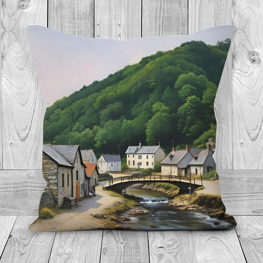 Canvas Art. Luxury Handmade Double Sided Poly Linen Cushions. Boscastle & Tintagel. Cornwall. England.