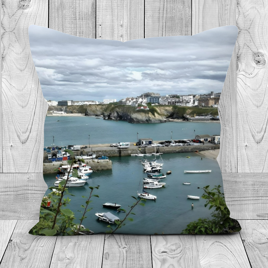Canvas Art. Luxury Handmade Double Sided Poly Linen Cushions. Newquay. Cornwall. England.