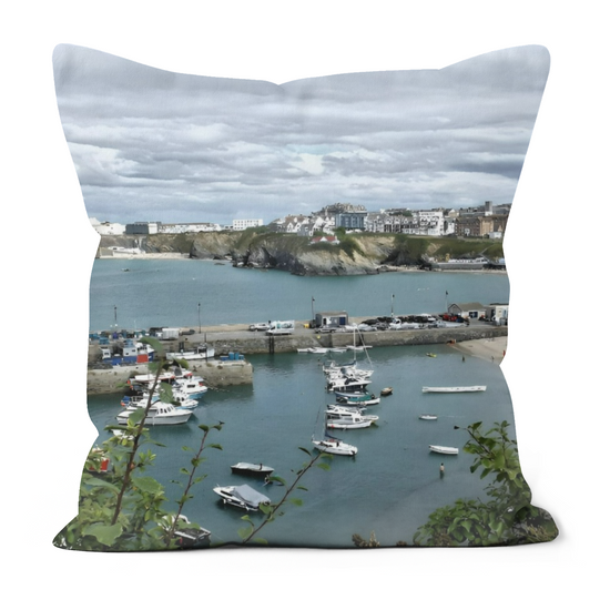 Canvas Art. Luxury Handmade Double Sided Poly Linen Cushions. Newquay. Cornwall. England.