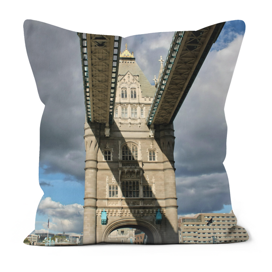 Canvas Art. Luxury Handmade Double Sided Poly Linen Cushions. Tower of London. Tower Bridge. London. England.