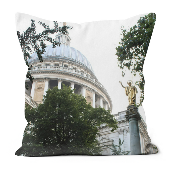 Canvas Art. Luxury Handmade Double Sided Poly Linen Cushions. St. Paul's Cathedral. London. England.
