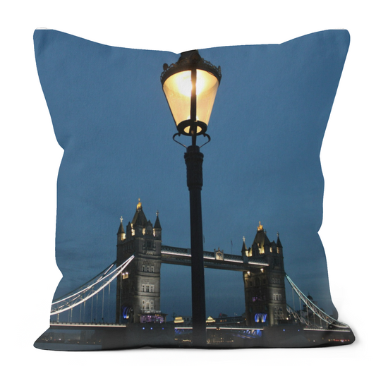 Canvas Art. Luxury Handmade Double Sided Poly Linen Cushions. Tower Bridge. London. England.