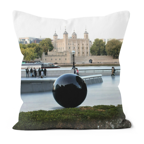 Canvas Art. Luxury Handmade Double Side Poly Linen Cushions. Tower of London. St. Paul's Cathedral. London. England.