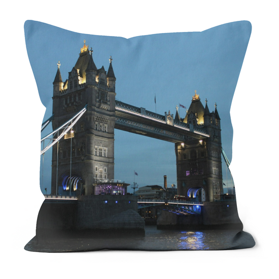 Canvas Art. Luxury Handmade Double Sided Poly Linen Cushions. Tower Bridge. Norton Folgate. London. England.