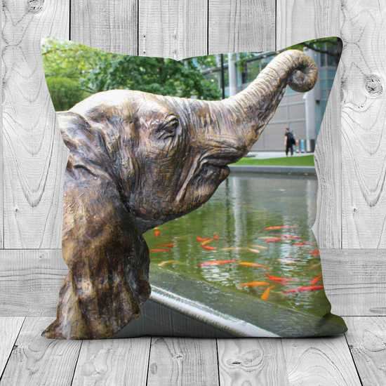 Canvas Art. Luxury Handmade Double Sided Poly Linen Cushions. Tower Bridge. Norton Folgate. London. England.