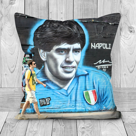 Canvas Art. Luxury Handmade Double Sided Poly Linen Cushions. Brick Lane. Shoreditch. Cable Street Mural. Shadwell. London. England.