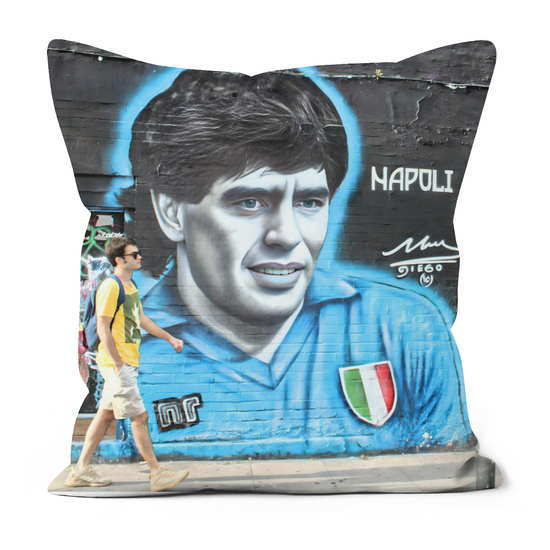 Canvas Art. Luxury Handmade Double Sided Poly Linen Cushions. Brick Lane. Shoreditch. Cable Street Mural. Shadwell. London. England.