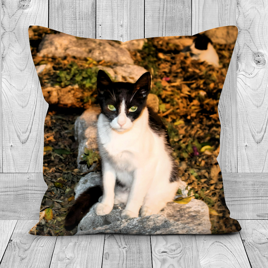 Canvas Art. Luxury Handmade Double Sided Poly Linen Cushions. Rhodes. Greece.