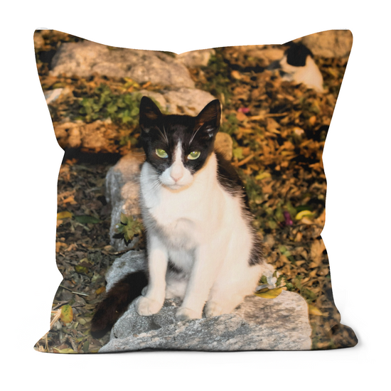 Canvas Art. Luxury Handmade Double Sided Poly Linen Cushions. Rhodes. Greece.