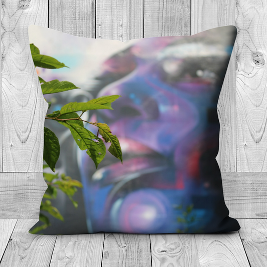 Canvas Art. Luxury Handmade Double Sided Poly Linen Cushions. Stokes Croft. Bristol. England.