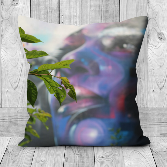 Canvas Art. Luxury Handmade Double Sided Poly Linen Cushions. Stokes Croft. Bristol. England.