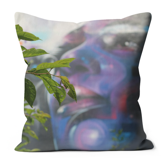 Canvas Art. Luxury Handmade Double Sided Poly Linen Cushions. Stokes Croft. Bristol. England.