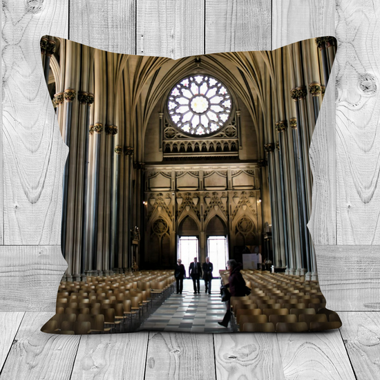 Canvas Art. Luxury Handmade Double Sided Poly Linen Cushions. Bristol Cathedral. England.