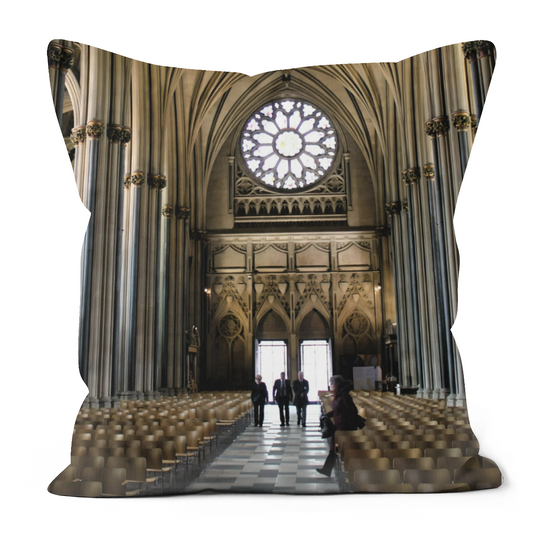 Canvas Art. Luxury Handmade Double Sided Poly Linen Cushions. Bristol Cathedral. England.
