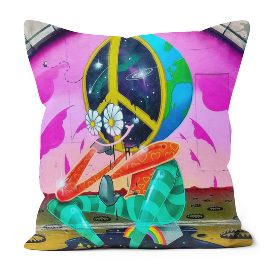 Canvas Art. Luxury Handmade Double Sided  Poly Linen Cushions. Stokes Croft. Bristol. England.