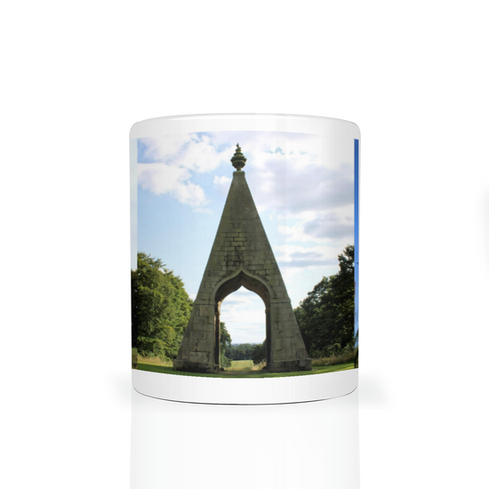 Two Tone Photo Mugs. Hoober Stand. Needles Eye. Keppel's Column. Rotherham. South Yorkshire England.