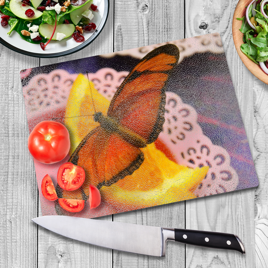 Animals & Nature. The Stylish Textured Glass Chopping Board. Butterfly House. Varna. Bulgaria.