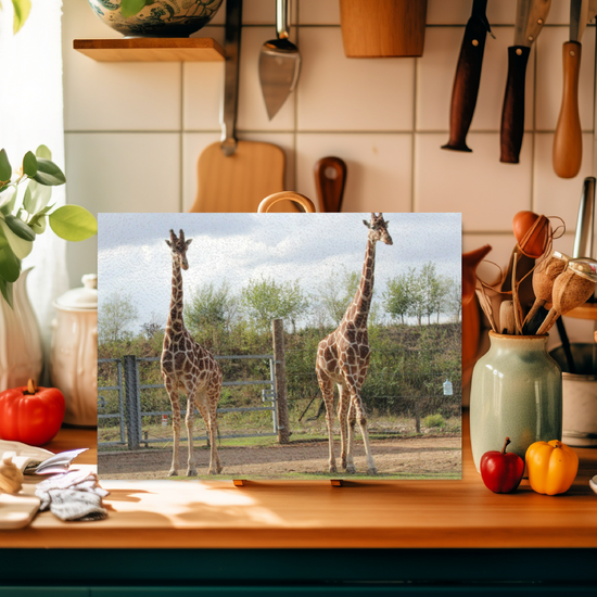 Animals & Nature. The Stylish Textured Glass Chopping Board. Yorkshire Wildlife Park. Doncaster. Yorkshire. England.