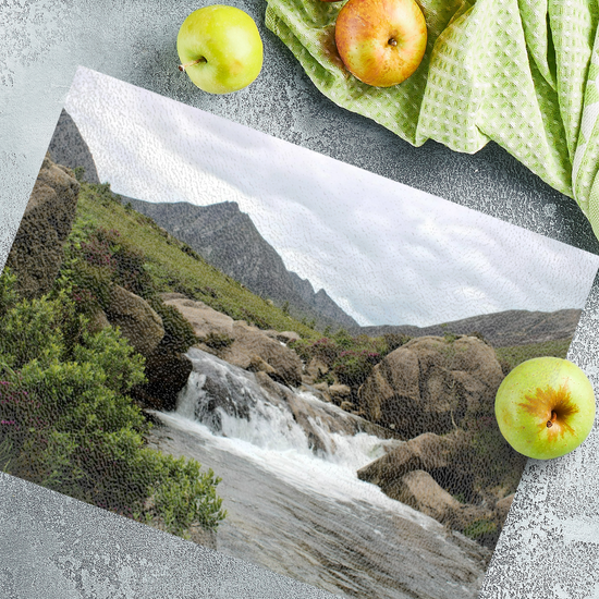 Scottish Landscapes & Seascapes. The Stylish Textured Glass Chopping Board. Glen Rosa. Isle of Arran. Scotland.