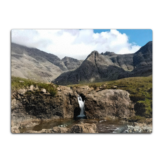 The Stylish Textured Glass Chopping Board. Fairy Pools. Isle of Skye. Scotland.