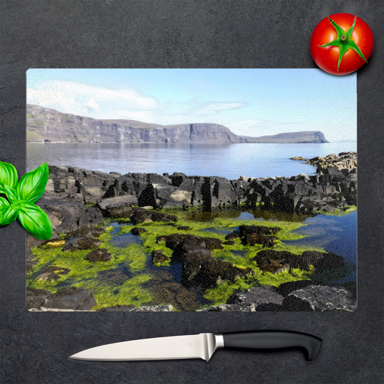 The Stylish Textured Glass Chopping Board. Neist Point. Isle of Skye. Scotland.