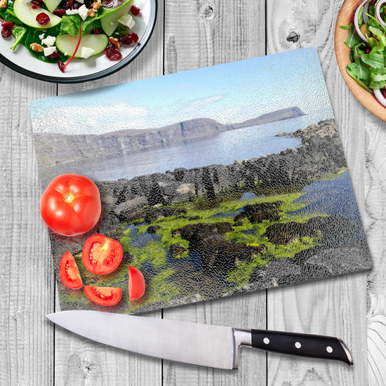 The Stylish Textured Glass Chopping Board. Neist Point. Isle of Skye. Scotland.