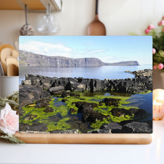 The Stylish Textured Glass Chopping Board. Neist Point. Isle of Skye. Scotland.