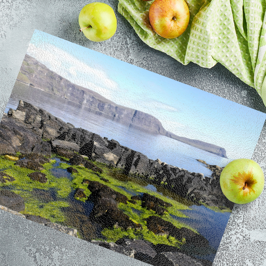 The Stylish Textured Glass Chopping Board. Neist Point. Isle of Skye. Scotland.