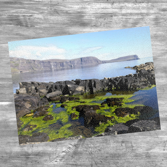 The Stylish Textured Glass Chopping Board. Neist Point. Isle of Skye. Scotland.
