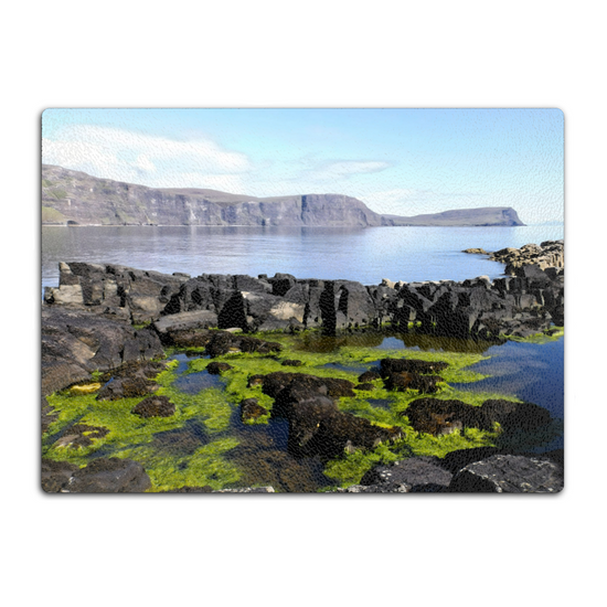 The Stylish Textured Glass Chopping Board. Neist Point. Isle of Skye. Scotland.
