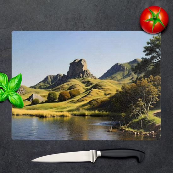 The Stylish Textured Glass Chopping Board. Fairy Glen. Isle of Skye. Scotland.