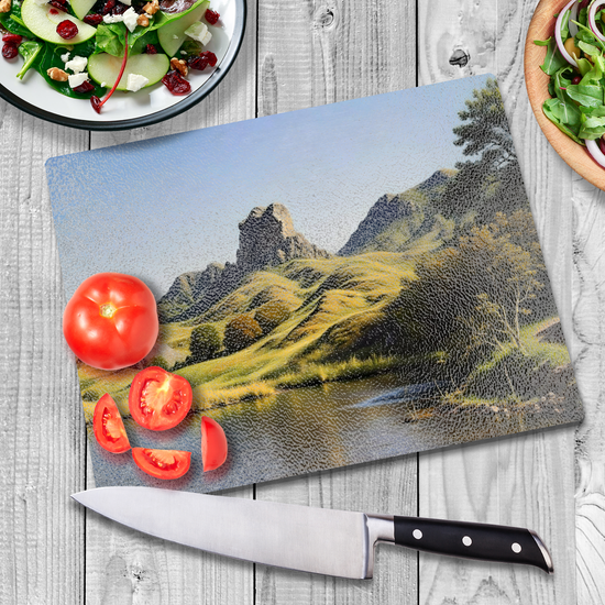 The Stylish Textured Glass Chopping Board. Fairy Glen. Isle of Skye. Scotland.