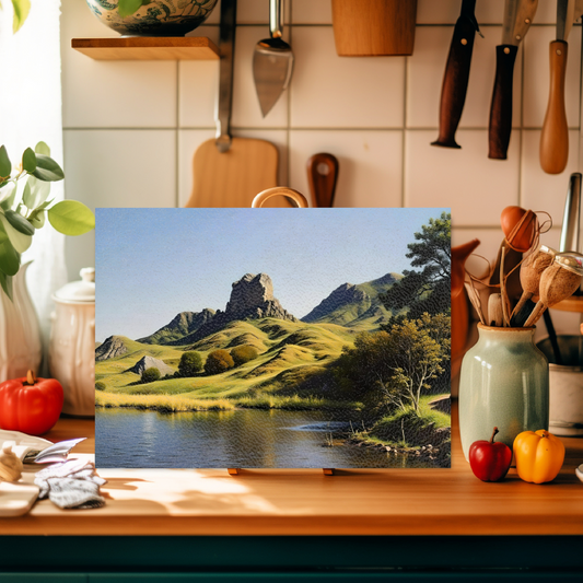 The Stylish Textured Glass Chopping Board. Fairy Glen. Isle of Skye. Scotland.