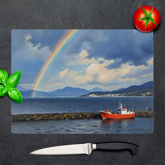 The Stylish Textured Glass Chopping Board. Isle of Skye. Scotland.