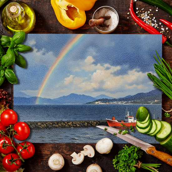 The Stylish Textured Glass Chopping Board. Isle of Skye. Scotland.