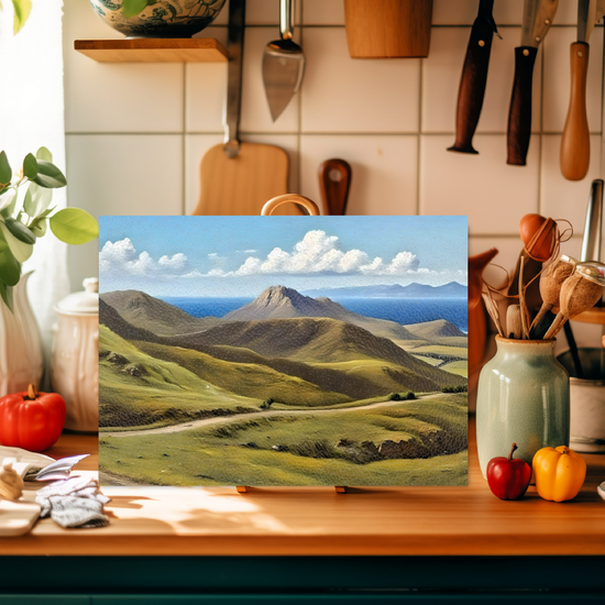 The Stylish Textured Glass Chopping Board. Quiraing. Isle of Skye. Scotland.