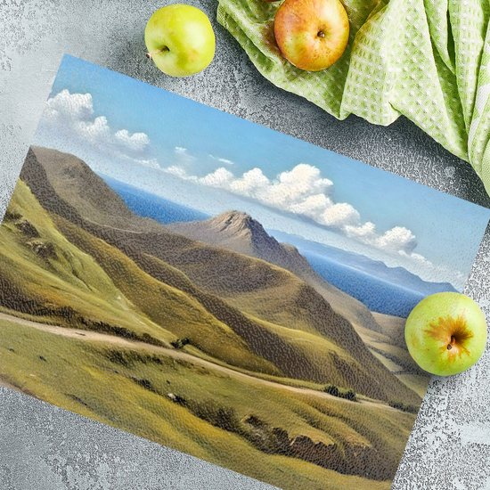 The Stylish Textured Glass Chopping Board. Quiraing. Isle of Skye. Scotland.