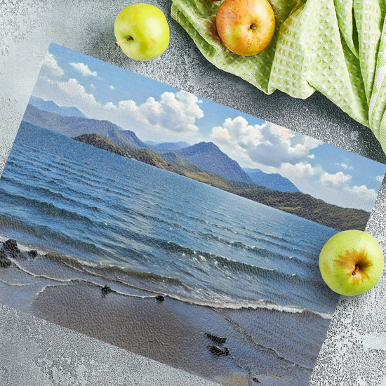 The Stylish Textured Glass Chopping Board. Tarskavaig. Isle of Skye. Scotland.