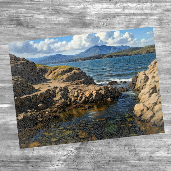 The Stylish Textured Glass Chopping Board. Tarskavaig. Isle of Skye. Scotland.