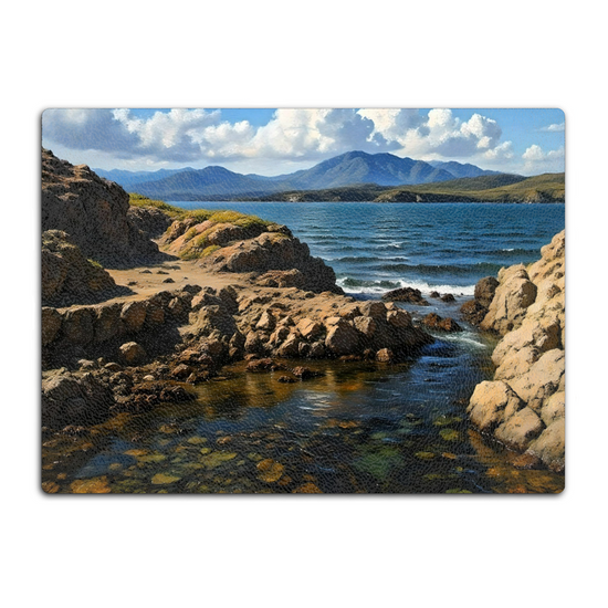 The Stylish Textured Glass Chopping Board. Tarskavaig. Isle of Skye. Scotland.