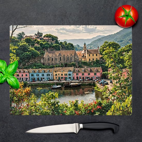The Stylish Textured Glass Chopping Board. Portree. Isle  of Skye. Scotland.