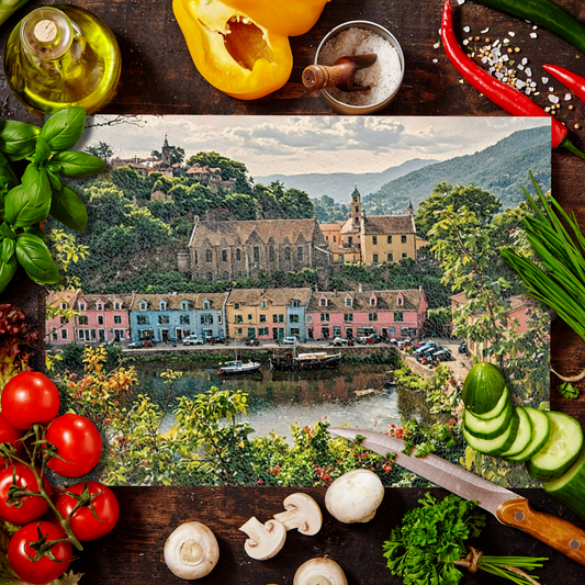 The Stylish Textured Glass Chopping Board. Portree. Isle  of Skye. Scotland.