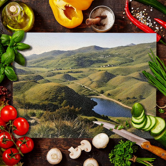 The Stylish Textured Glass Chopping Board. Fairy Glen. Isle of Skye. Scotland.