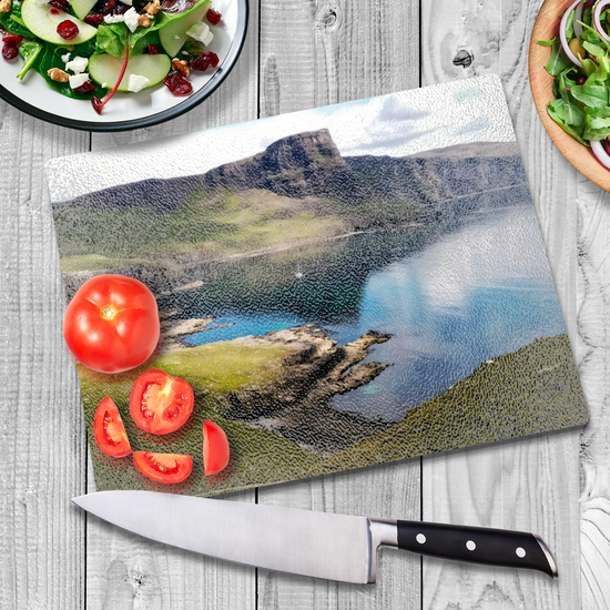 The Stylish Textured Glass Chopping Board. Neist Point. Isle of Skye. Scotland.