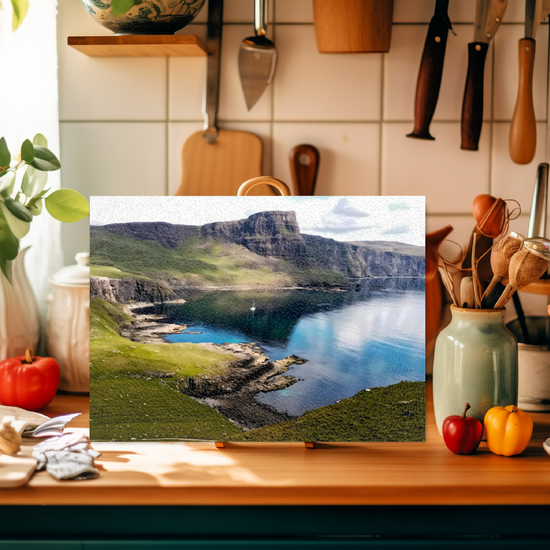 The Stylish Textured Glass Chopping Board. Neist Point. Isle of Skye. Scotland.
