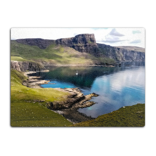 The Stylish Textured Glass Chopping Board. Neist Point. Isle of Skye. Scotland.