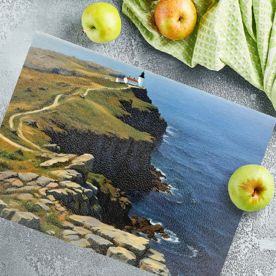 The Stylish Textured Glass Chopping  Board. Neist Point. Isle of Skye. Scotland.